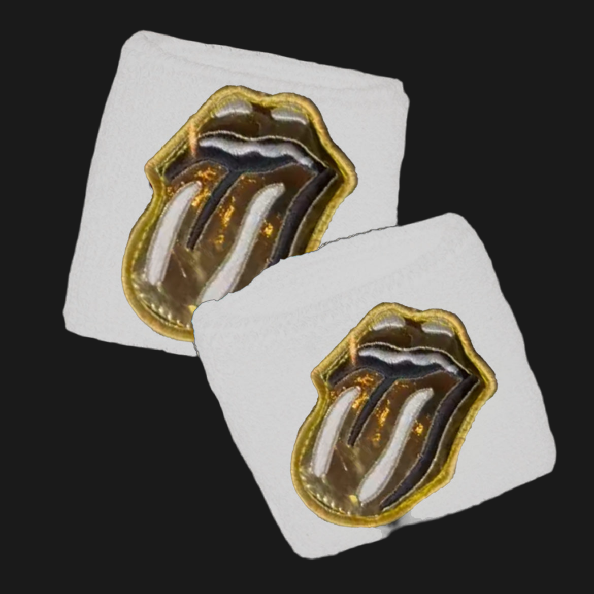 White & gold wristband