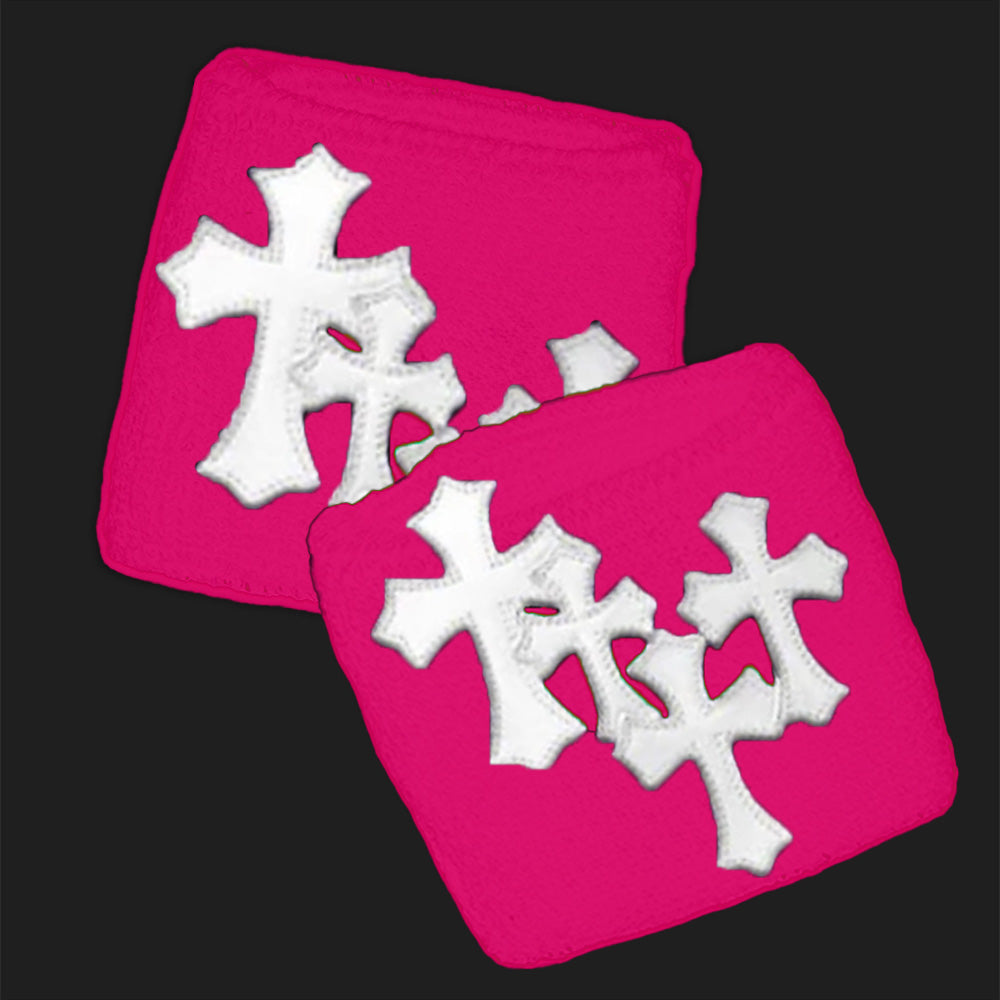 Pink & white wristband