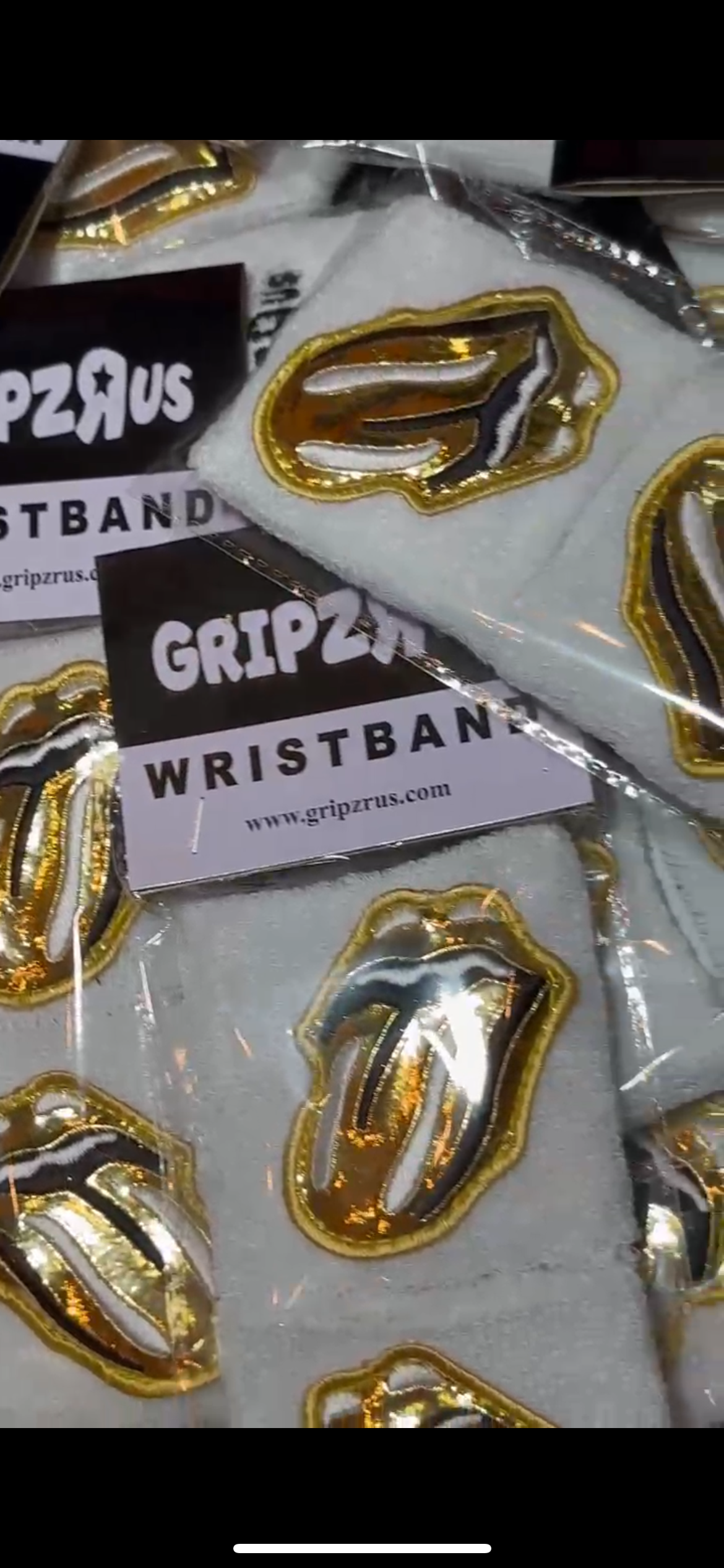 White & gold wristband