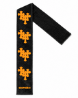 Black & Orange Cross Towel