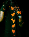 Black & Orange Cross Towel