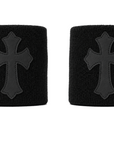 Black & Black Cross Wristband