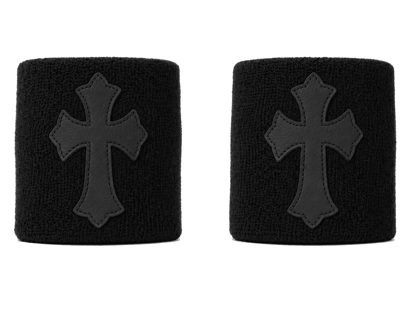 Black &amp; Black Cross Wristband