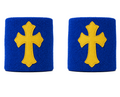 Blue & Yellow Cross Wristband