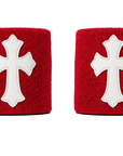 Red & White Cross Wristband