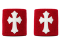 Red & White Cross Wristband