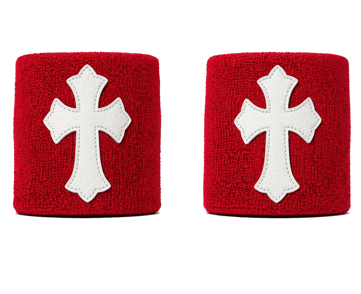 Red &amp; White Cross Wristband