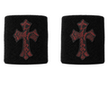 Black & Red Snake Cross Wristband