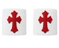 White & Red Cross Wristband