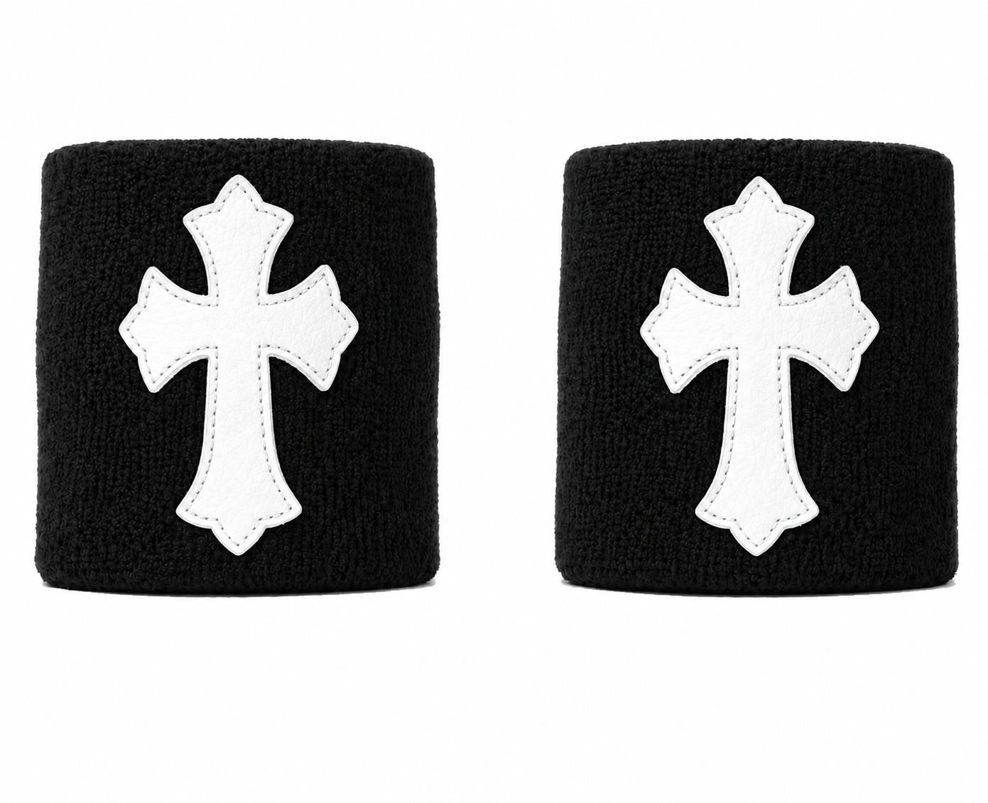 Black &amp; White Cross Wristband